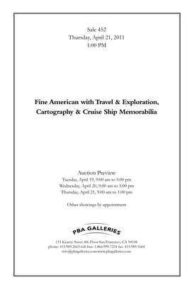 Fine American with Travel & Exploration, Cartography & Cruise Ship Memorabilia