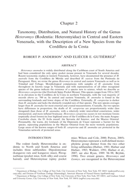 Chapter 2 Taxonomy, Distribution, and Natural History of the Genus