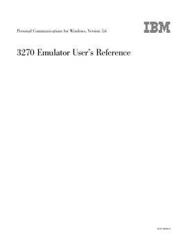 Personal Communications 3270 Emulator User's Reference