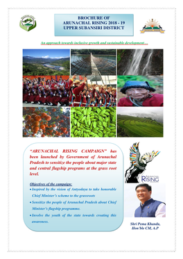 19 Upper Subansiri District “Arunachal Rising Campaign”