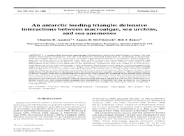 Defensive Interactions Between Macroalgae, Sea Urchins, and Sea Anemones