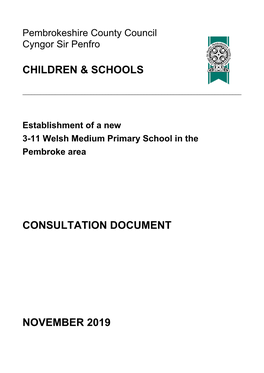 Children & Schools Consultation Document