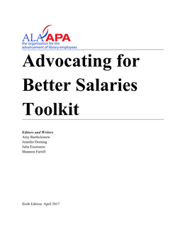 Advocating for Better Salaries Toolkit