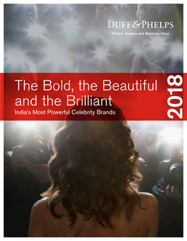 Celebrity Brand Valuation Report: “The Bold, the Beautiful and The