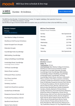 MD3 Bus Time Schedule & Line Route