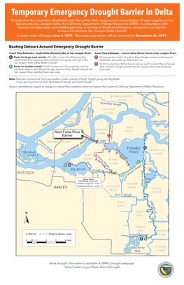 Drought Barrier Boating Detour Notice