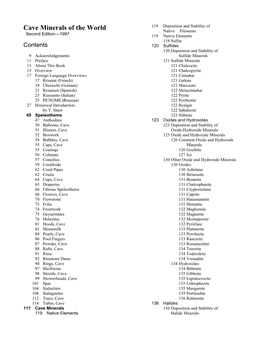 Cave Minerals of the World