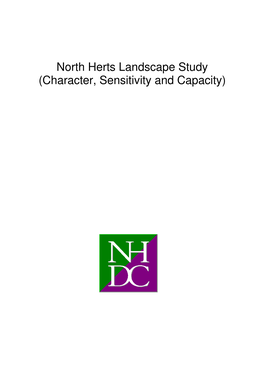 North Herts Landscape Study (Character, Sensitivity and Capacity)
