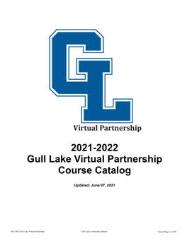 2021-2022 Gull Lake Virtual Partnership Course Catalog