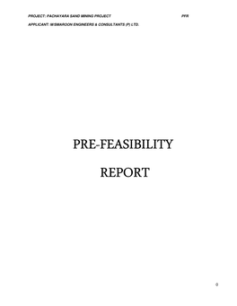 Pre-Feasibility Report