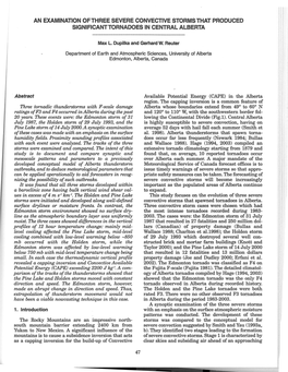 An Examination of Three Severe Convective Storms That Produced Significant Tornadoes in Central Alberta