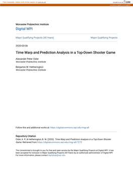 Time Warp and Prediction Analysis in a Top-Down Shooter Game