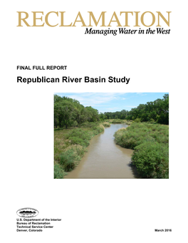 Republican River Basin Study Report