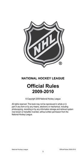 NHL Rule Book