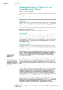 Idiopathic Retroperitoneal Fibrosis: an East African Diagnostic Challenge