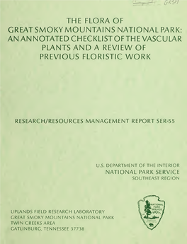 An Annotated Checklist of the Vascular Plants