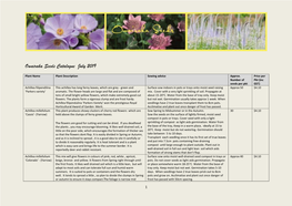 Owairaka Seeds Catalogue July 2019