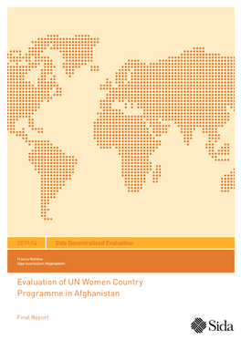 Evaluation of UN Women Country Programme in Afghanistan