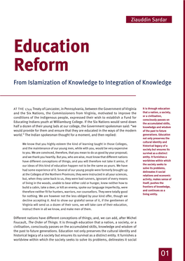 Education Reform from Islamization of Knowledge to Integration of Knowledge