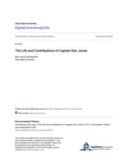 The Life and Contributions of Captain Dan Jones
