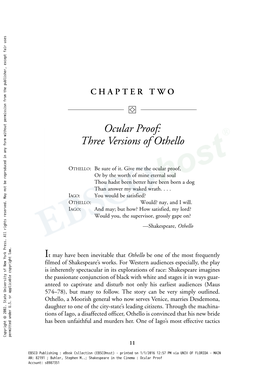 Ocular Proof: Three Versions of Othello