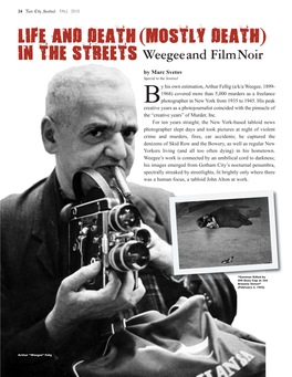 (Mostly Death) in the Streets: Weegee and Film Noir