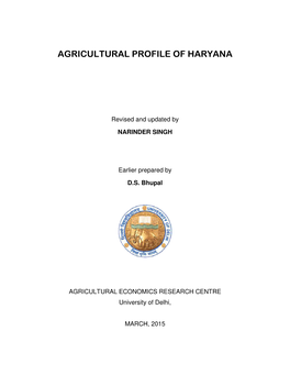 Ricultural Profile of Haryana