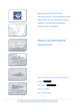 Marine Archaeological Assessment