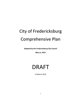 City of Fredericksburg Comprehensive Plan