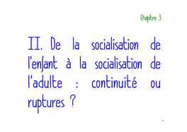 A. La Socialisation Secondaire