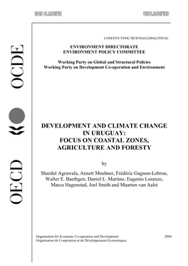 Development and Climate Change in Uruguay: Focus on Coastal Zones, Agriculture and Foresty