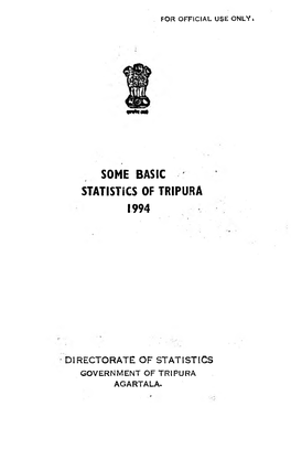 Some Basic Statistics of Tripura 1994