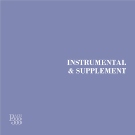 Instrumental & Supplement