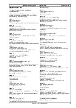 Radio 3 Listings for 2 – 8 May 2020 Page 1 of 24 SATURDAY 02 MAY 2020 Brunner (Director)