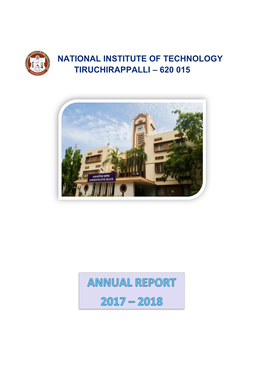 National Institute of Technology Tiruchirappalli – 620 015