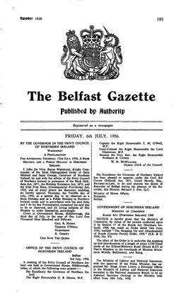 The Belfast Gazette Published Dp Flutboritp