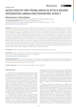 Detection of Fire-Prone Areas in Attica Region Integrating Urban and Transport Aspect