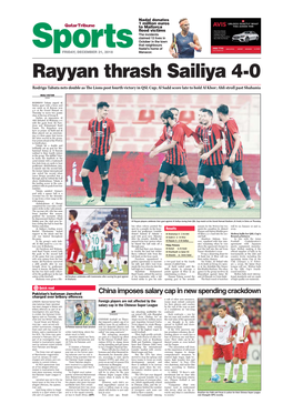 Rayyan Thrash Sailiya 4-0