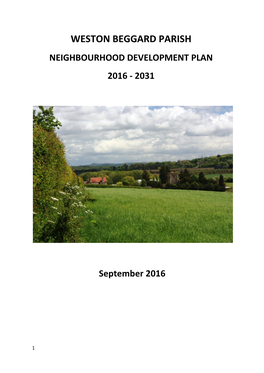 Neighbourhood Development Plan 2016 - 2031