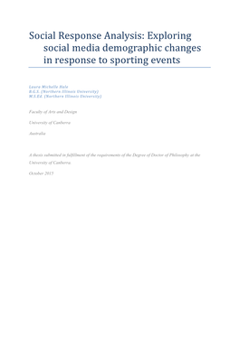 Exploring Social Media Demographic Changes in Response to Sporting Events