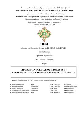 Changement Climatique, Impacts Et Vulnerabilite