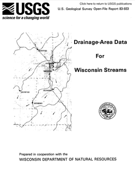 Drainage-Area Data for Wisconsin Streams
