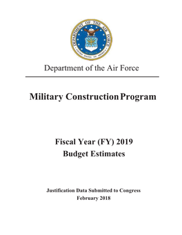 FY19 Air Force MILCON