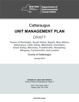 Cattaraugus UNIT MANAGEMENT PLAN