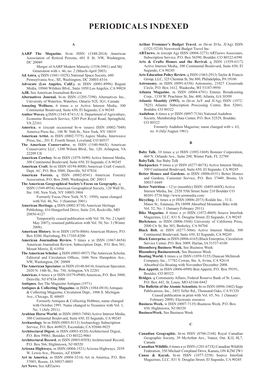 Periodicals Indexed