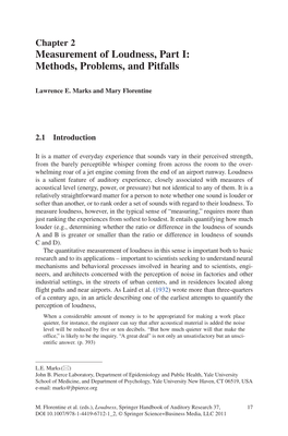 Measurement of Loudness, Part I: Methods, Problems, and Pitfalls