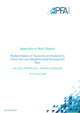 Appendix to Main Report