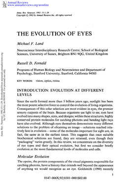 The Evolution of Eyes