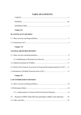 Table of Contents Tables