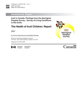 The Health of Inuit Children: Report